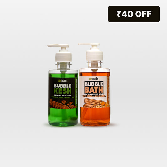 OFFER - Bathing Combo - Bubble Bath (Sandal with Turmeric) 250g + Bubble Kesh - 250g