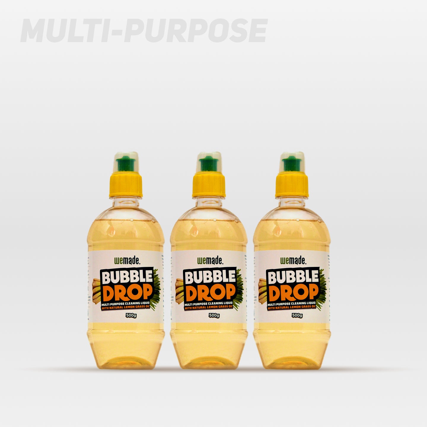 Bubble Drop - Multi purpose cleaning liquid - 500g (Pack of 3)